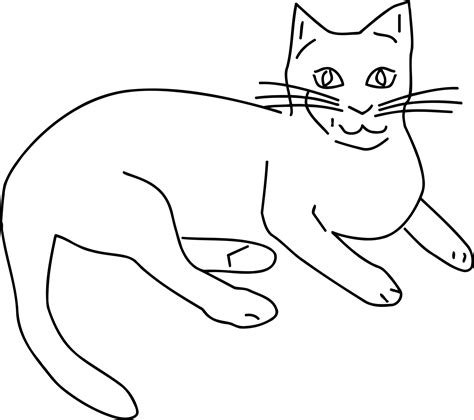 cat image clipart black and white|More.